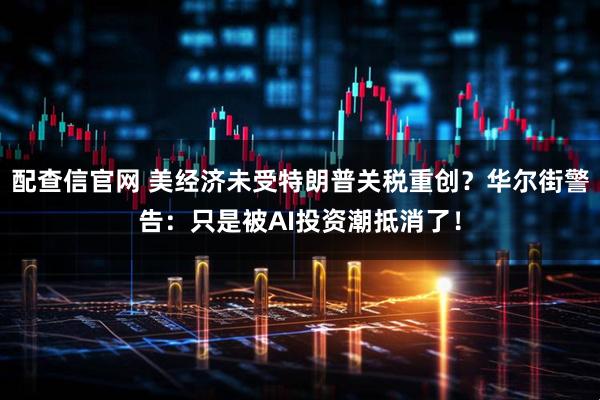 配查信官网 美经济未受特朗普关税重创？华尔街警告：只是被AI投资潮抵消了！
